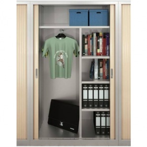 Armoire rideau-penderie Direct System Metalic