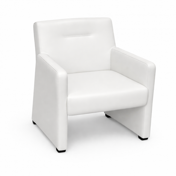 Fauteuil cuir blanc