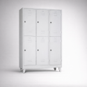 Vestiaire métallique multicases 6/4 casiers pour espaces collectifs