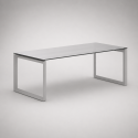 Bureau individuel professionnel avec plateau en verre