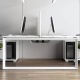 Bureau Individuel plateau en verre Ready